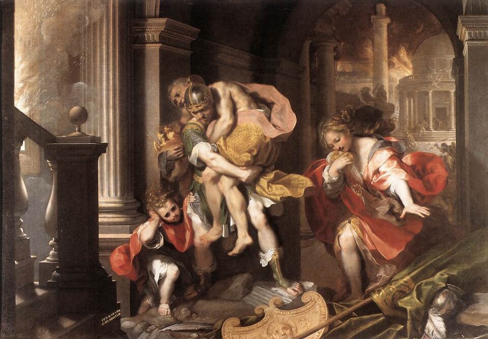 La Fuite d'Énée de Troie portant Anchise, Federico Barocci