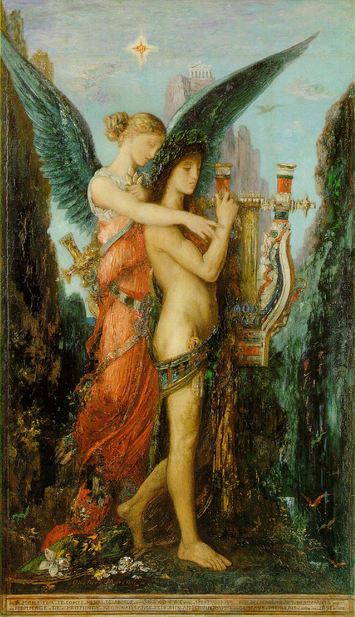 Hésiode et la Muse, Gustave Moreau