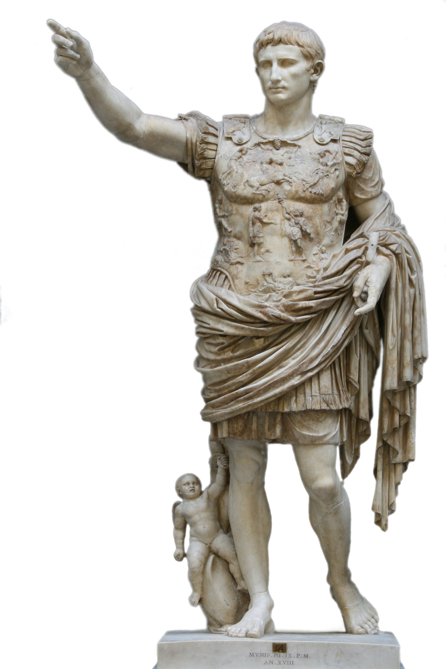 Statue d'Auguste, premier empereur romain, en tenue de général (Prima Porta)